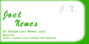 joel nemes business card